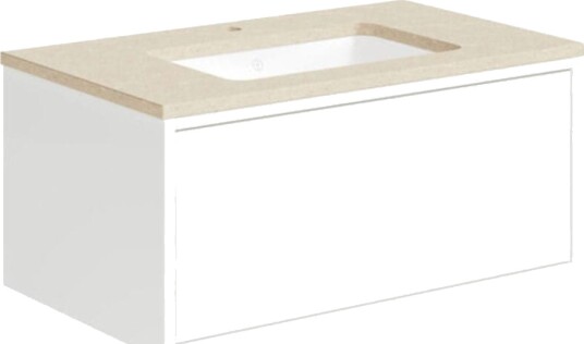 Gustavsberg Ducentic Servantskap med Benkeplate Hvit / 80cm Beige Royal 1 Hull for Kran Gustavsberg Ducentic Servantskap med Benkeplate Hvit / 80cm Beige Royal 1 Hull for Kran