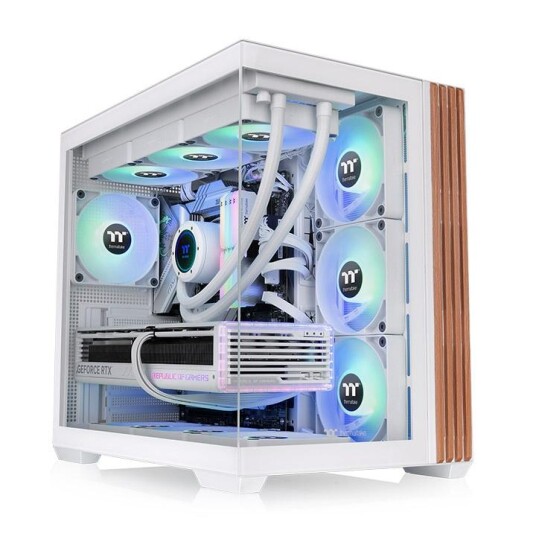 Thermaltake View 380 WS ARGB Midi Tower Kabinett Hvit Thermaltake View 380 WS ARGB Midi Tower Kabinett Hvit