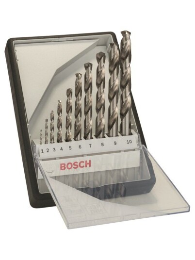 Bosch Robust Line 10-delers HSS-G metallbor-sett, 135° for elektroverktøy
