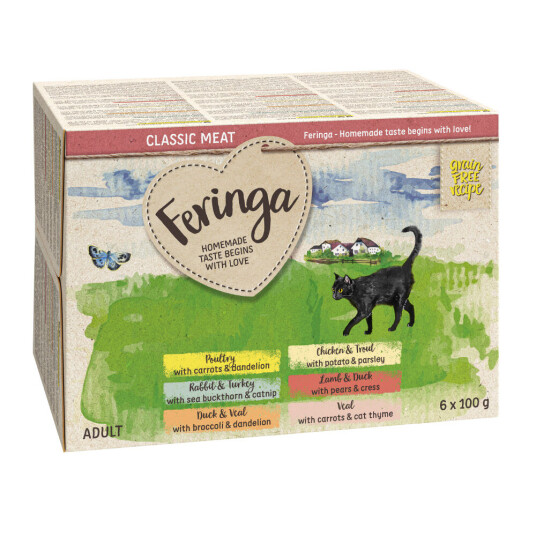 Feringa Classic Meat Menu Skåler I Økonomipakke 24 X 100 G Mix-Pakke Ii (6 Sorter) Feringa Classic Meat Menu Skåler I Økonomipakke 24 X 100 G Mix-Pakke Ii (6 Sorter)