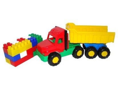 Polesie 4239 "The Favorite" Dumper + "Builder" Bricks 17 Stykker