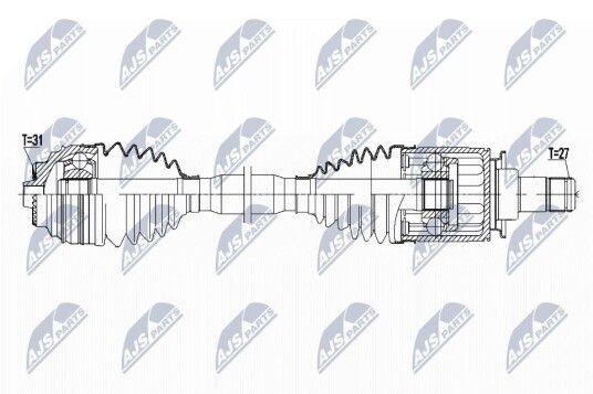 Nty Drivaksel NTY NPW BM 181 Nty Drivaksel NTY NPW BM 181