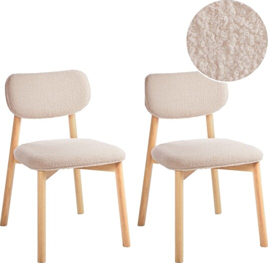 Spisestol Mills 2-pakning - Brun, Beige