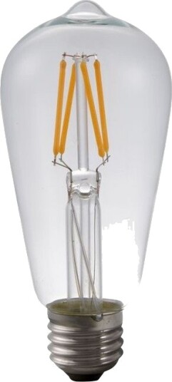 Spl E27 4W dimbar LED Rustika pære ST58 filament 2500K klart glass Dimbar : Dimbar Kulør : Ekstra varm Spl E27 4W dimbar LED Rustika pære ST58 filament 2500K klart glass Dimbar : Dimbar Kulør : Ekstra varm