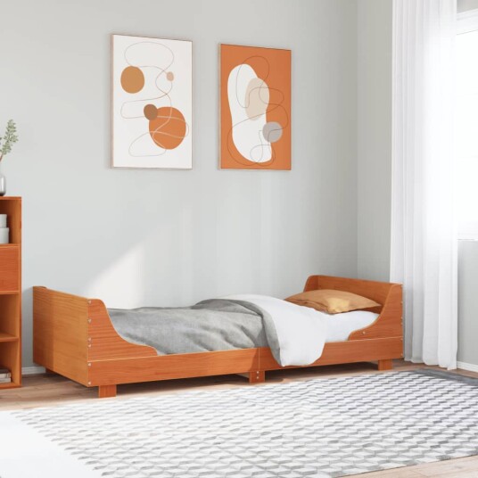  Sengeramme uten madrass voksbrun 75x190 cm heltre furu 8721102852688