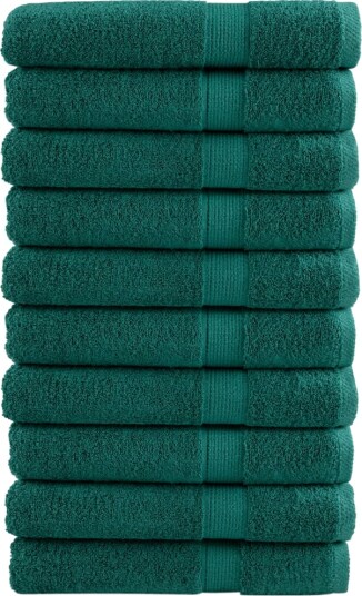 vidaXL Premium håndklær SOLUND 10 stk grønn 80x200 cm 600 g/m2