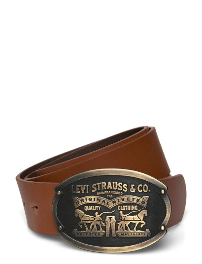 Levi"s® Billy Plaque Belt Toffee Brown 80 Levi"s® Billy Plaque Belt Toffee Brown 80