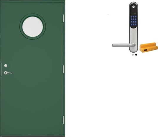 Ytterdør Swedoor Clever-Line+ Sibbo med Yale Doorman Classic Home