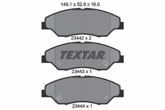 Bremseklosser TEXTAR 2344201 Bremseklosser TEXTAR 2344201