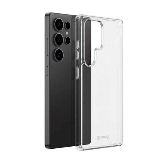 Crong Crystal Shield Deksel for Samsung Galaxy S25 Ultra - Gjennomsiktig