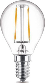 E14 Philips LED Classic E14 LED-lyspærer 2W (25W) (Lustre, Klart) E14 Philips LED Classic E14 LED-lyspærer 2W (25W) (Lustre, Klart)