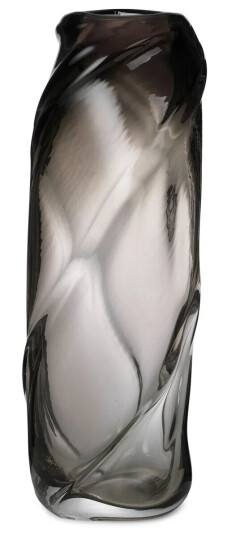 ferm LIVING Water Swirl vase Smoked grey