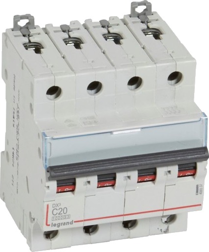 Legrand DX3 MCB automatsikring C20 4P 4M 10/16kA