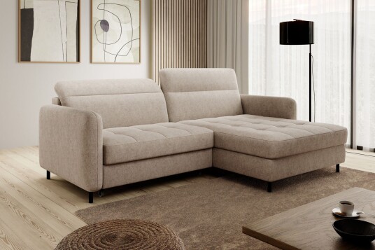 Manoti 3 seters Sovesofa m. Divan med Oppbevaring   Beige
