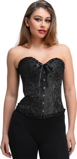 Wicked Costumes Ltd Deluxe Korsett Sort XS