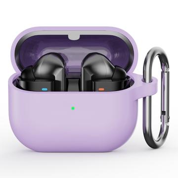 Samsung Galaxy Buds3 Pro Silikondeksel med Karabinkroken   Lilla