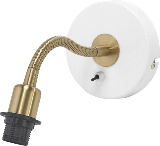 PR Home Cia vegglampe Hvit/messing 27 cm Hvit