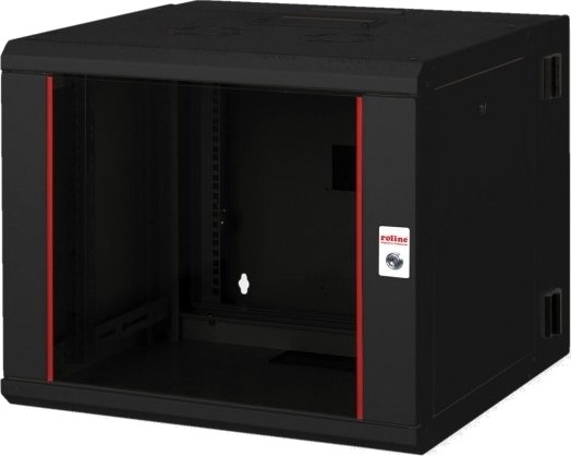 Roline 26.21.0181 Veggmonterbar Hylle 9U 50 Kg Nøkkellås Rack Skinner 28 Kg
