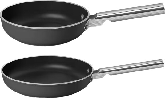 Smeg Stekepannesett 20 og 28 cm, svart