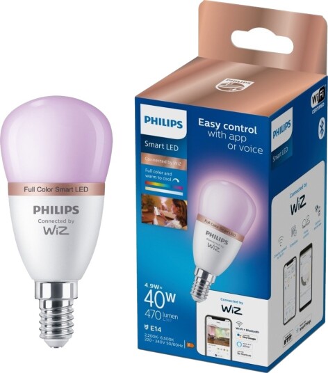 PHILIPS RGB SMARTPÆRE 5W P45 E14 PHILIPS RGB SMARTPÆRE 5W P45 E14