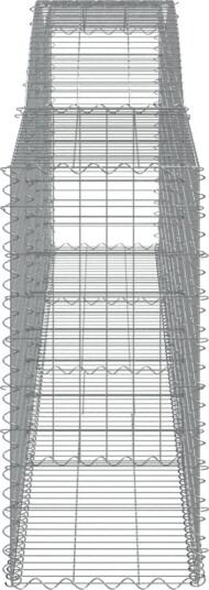 vidaXL Gabionkurver buede 4 stk 400x50x100/120 cm galvanisert jern
