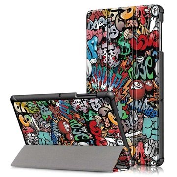 Tri Fold Series Samsung Galaxy Tab S5e Smart Folio etui   Graffiti