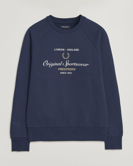 Fred Perry Original Sportswear Sweatshirt Tennis Blue