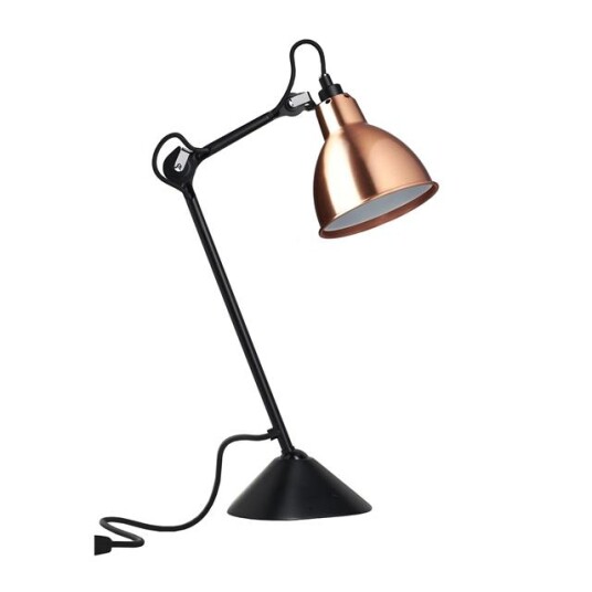 Lampe Gras N205 Bordlampe Hvit & Matt Sort & Kobber Lampe Gras N205 Bordlampe Hvit & Matt Sort & Kobber