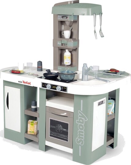 Smoby Tefal Studio XL Bubble lekekjøkken med 34 kjøkkentilbehør og lekemat benkehøyde 50 cm