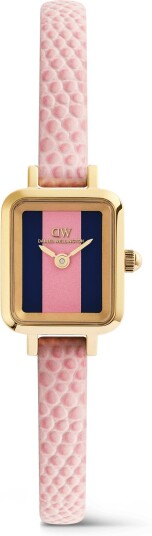Gold 15mm Watch Quadro Mini Pink Lizard Winchester | DW