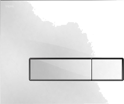 MEPAorbit betjeningsplate, 2-delt, hvitt glass, utenpåliggende/planum white