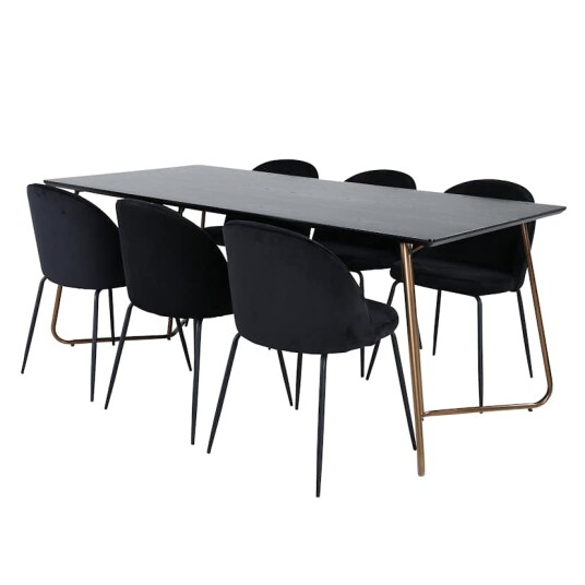 Venture Home Spisegruppe Venture Home Annika med 6 Wrigley Stoler GR22110