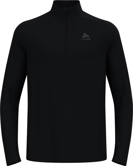 Odlo Men"s Mid Layer Essential 1/2 Zip Black Black XXL Odlo Men"s Mid Layer Essential 1/2 Zip Black Black XXL