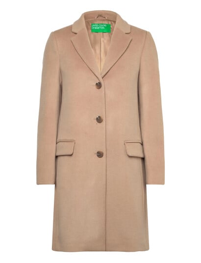 United Colors of Benetton Coat Beige 40