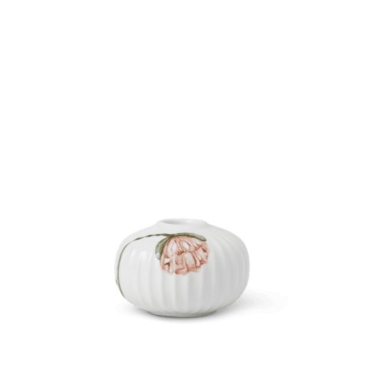 Kähler Hammershøi Poppy lysestake hvit 7,5 cm porselen