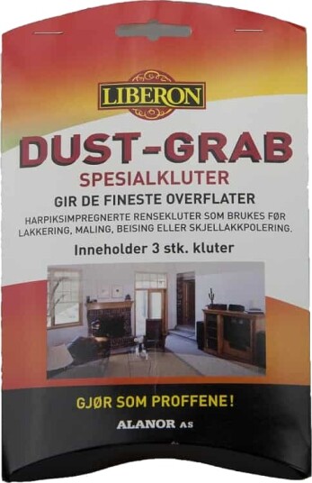 Liberon Harpiksimpregnert Støvklut Dust Grab 3 stk