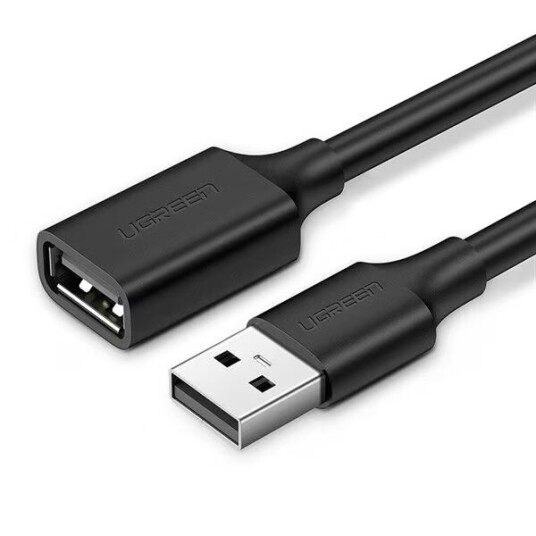 Ugreen USB 2.0 Forlengelseskabel 1m Svart