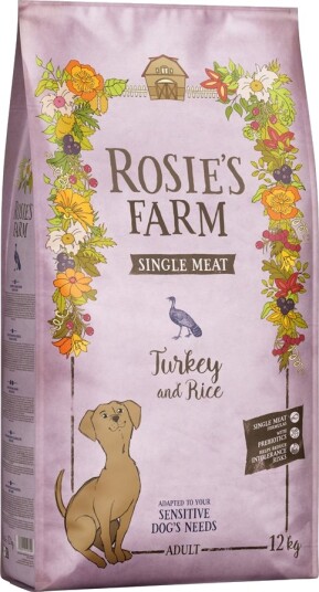 Rosie's Farm tørrfôr Adult Single Meat med ris kalkun 12 kg