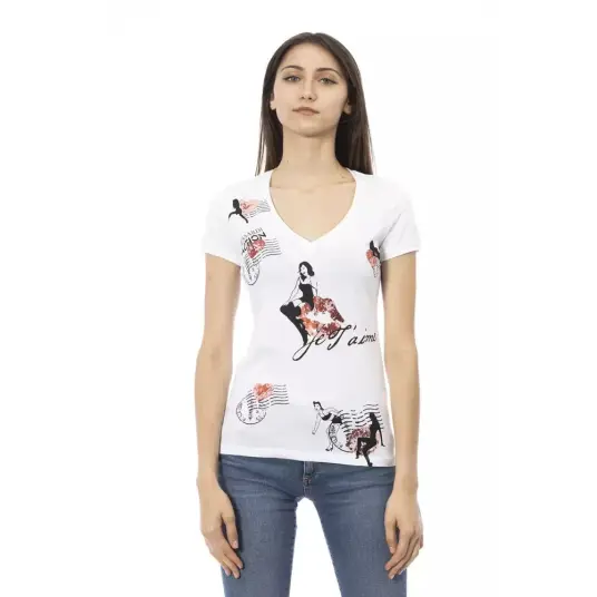 Trussardi Dame Topper Hvit L,