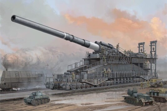 HobbyBoss 1/72 German 80cm K(E) Railway Gun Dora