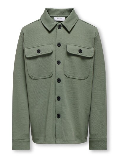 Only Sons Jr New Kodyl Overshirt Sweat Grå 146/152