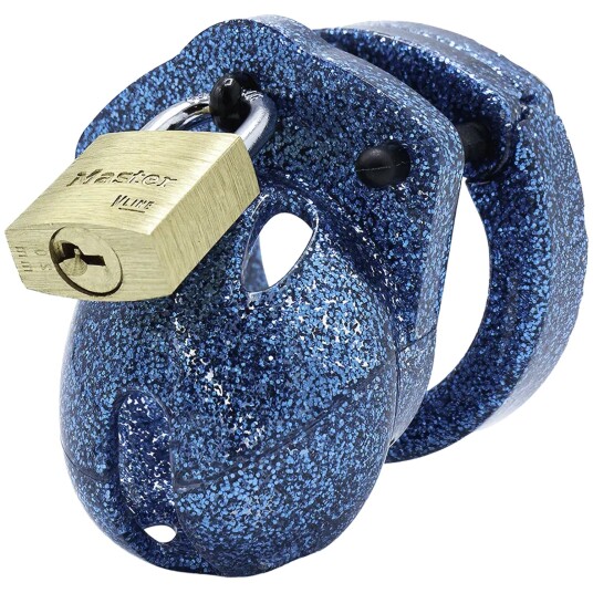 Cb X CB X Mini Me Glitter Chastity Sett med Penisbur Blue