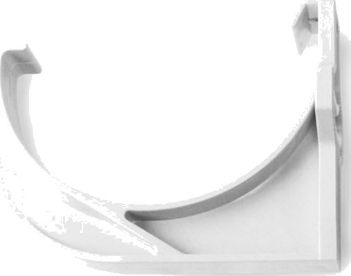 Plastmo brakett jern - rund 12" hvit white