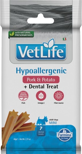 Farmina Vet Life Dental Hypoallergenic Pork & Potato Mini 60G