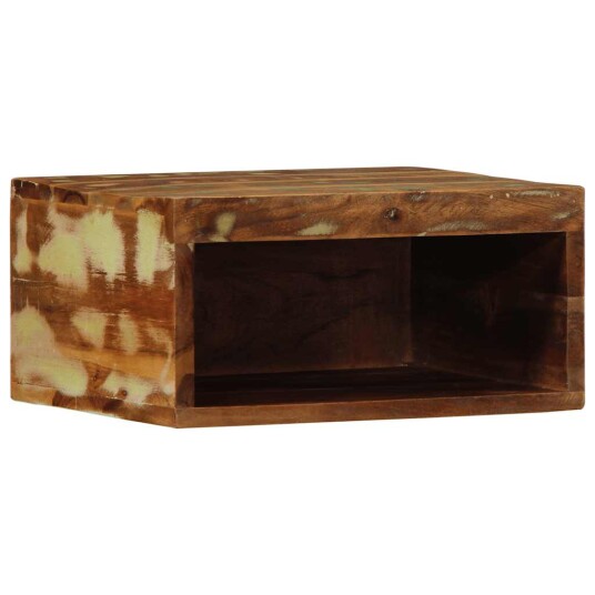 Veggmontert TV benk 40x30x19 cm gjenvunnet heltre
