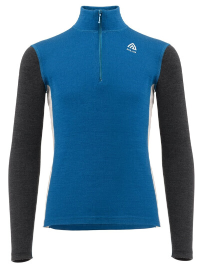 Aclima WarmWool Mockneck, JR Corsair/Marengo/Beige Melange 150 Aclima WarmWool Mockneck, JR Corsair/Marengo/Beige Melange 150