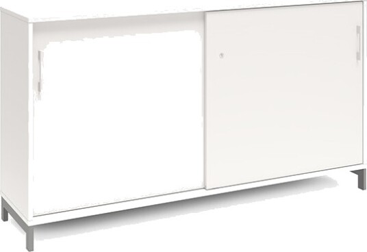 Kontorskab Dna, 1600X890 Mm, Hvid/Alugrå 2A4