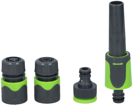 Hageslange Kinzo Adaptersett med stopp 1/2 3/4" 4 deler