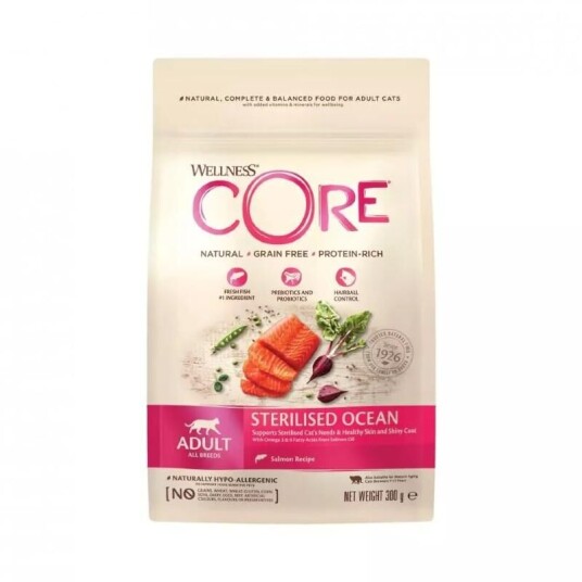 CORE Kattemat til Voksne Katter 1,75 kg - Tørrfôr med Laks for Steriliserte Katter CORE Kattemat til Voksne Katter 1,75 kg - Tørrfôr med Laks for Steriliserte Katter