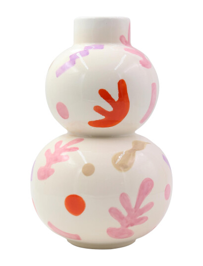 Que Rico Vase - Isla - Funky Fiesta - White - 28 CM Que Rico Vase - Isla - Funky Fiesta - White - 28 CM